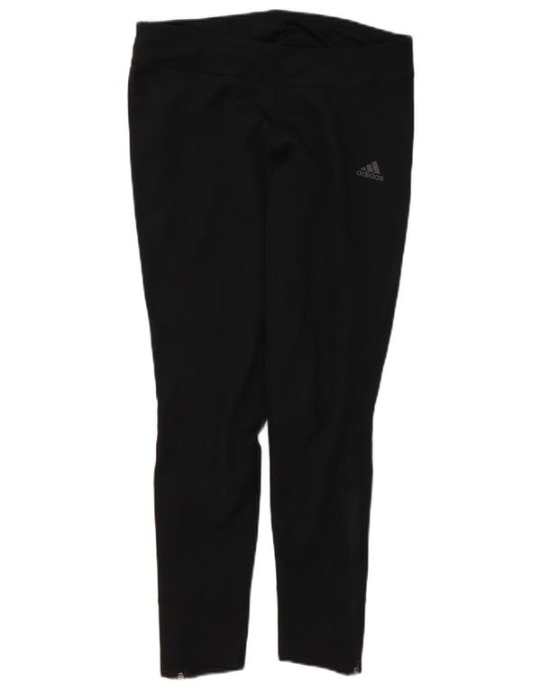 Женские леггинсы Adidas Climalite UK 12/14, средний черный полиэстер