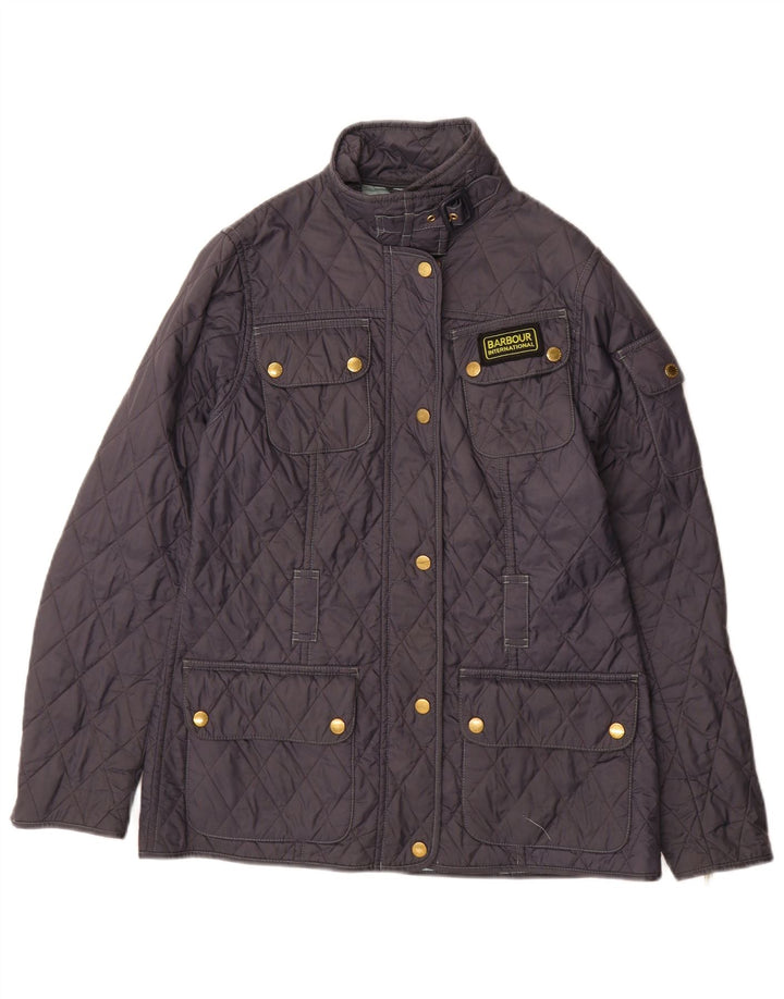 Женская стеганая куртка Barbour UK 12 средний темно-синий полиамид