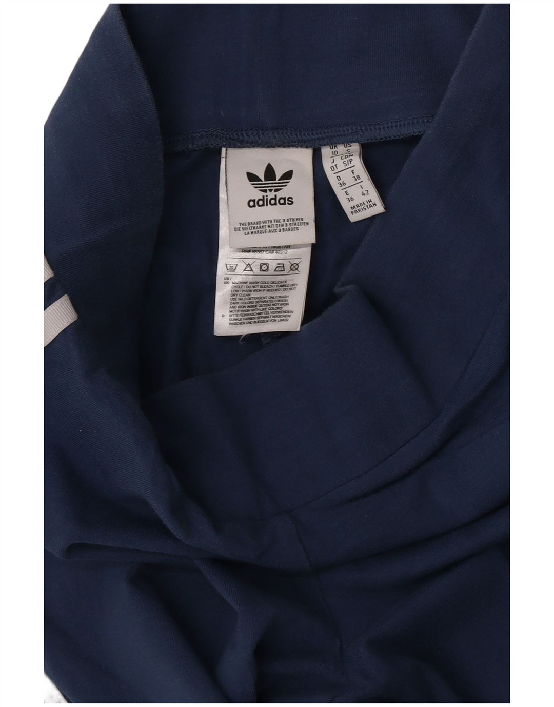 Женские леггинсы Adidas UK 10, маленькие, темно-синие, хлопковые