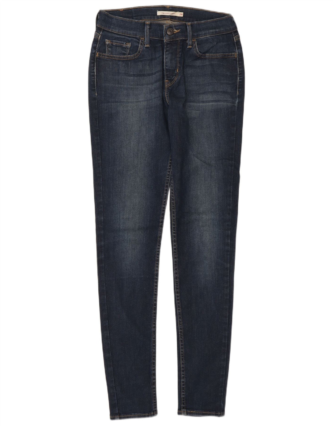 Женские джинсы LEVI'S 710 Super Skinny W28 L30 Темно-синие, хлопок