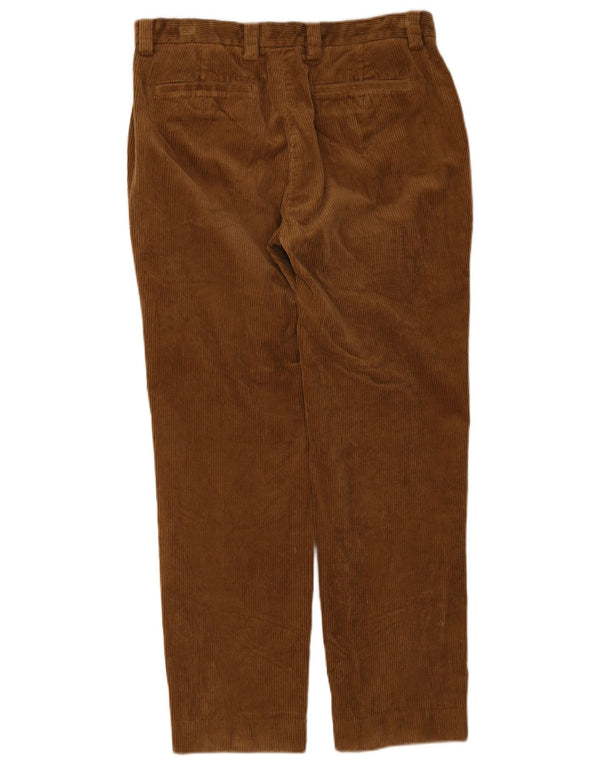 Мужские прямые вельветовые брюки Brooks Brothers Clark W34 L30, коричневые, хлопковые