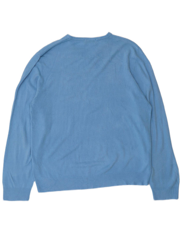 Мужской джемпер с v-образным вырезом Marks & Spencer Blue Harbour, XL, акрил