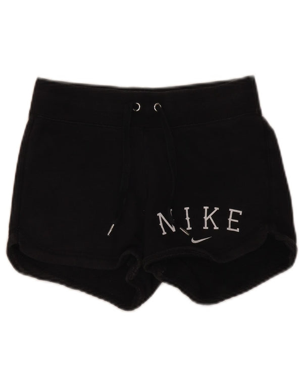 Женские спортивные шорты с графическим рисунком Nike UK 6 XS, черный хлопок