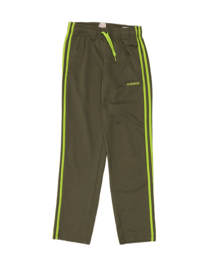 ADIDAS Спортивные брюки Climalite для мальчиков 11-12 лет, хаки, полиэстер