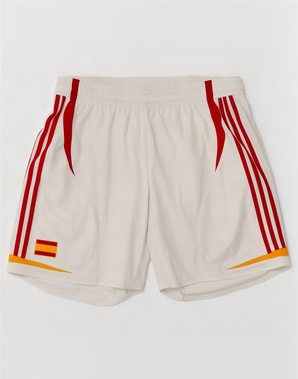 Мужские спортивные шорты Adidas XL белого цвета из полиэстера с цветными блоками