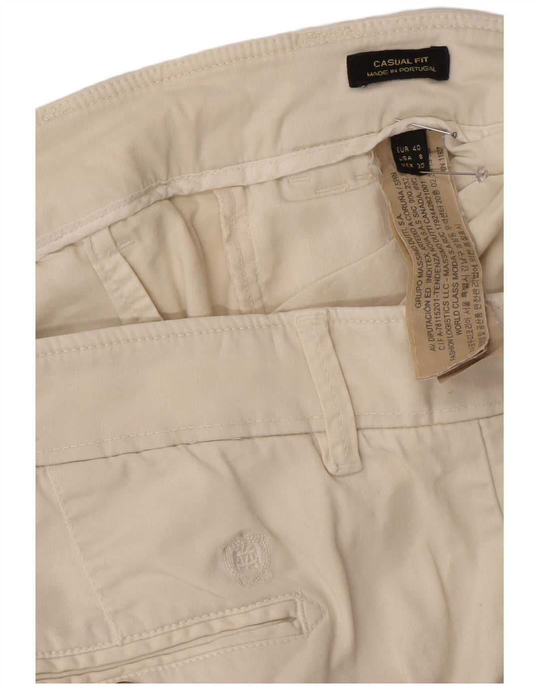 Брюки-чиносы Massimo Dutti женские EU 40 Medium W30 L29 Off White
