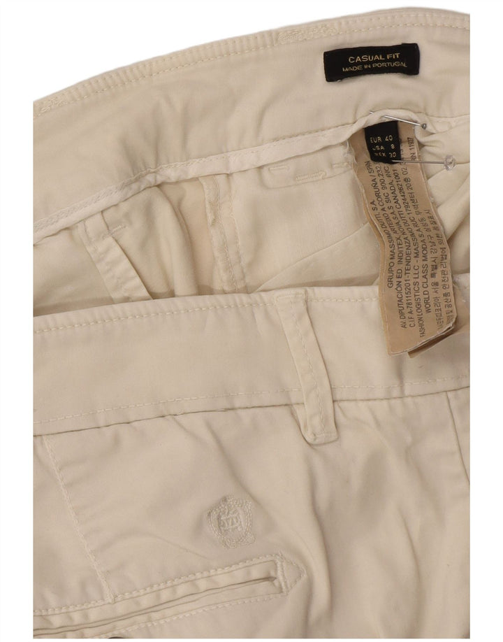 Брюки-чиносы Massimo Dutti женские EU 40 Medium W30 L29 Off White