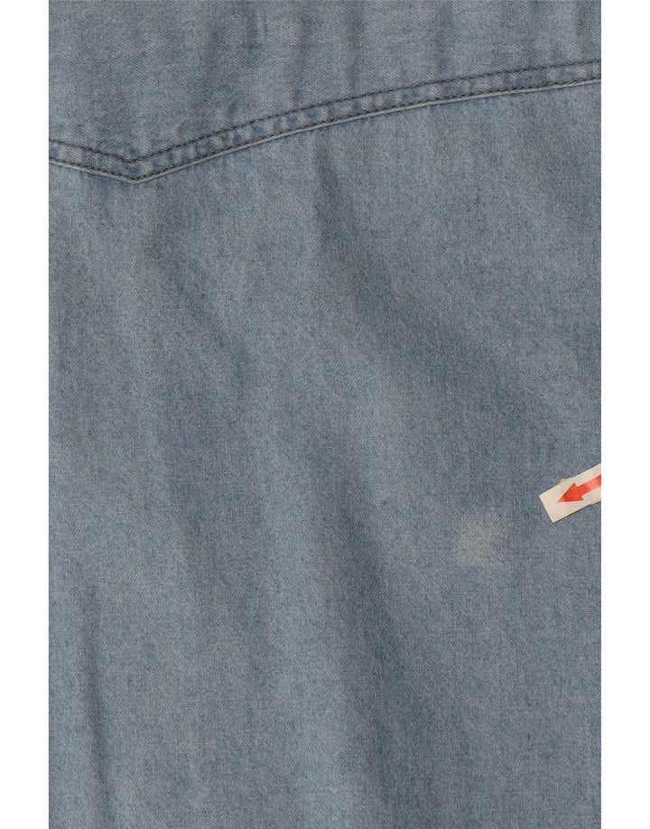 Мужская джинсовая рубашка с коротким рукавом ARIZONA, большая синяя