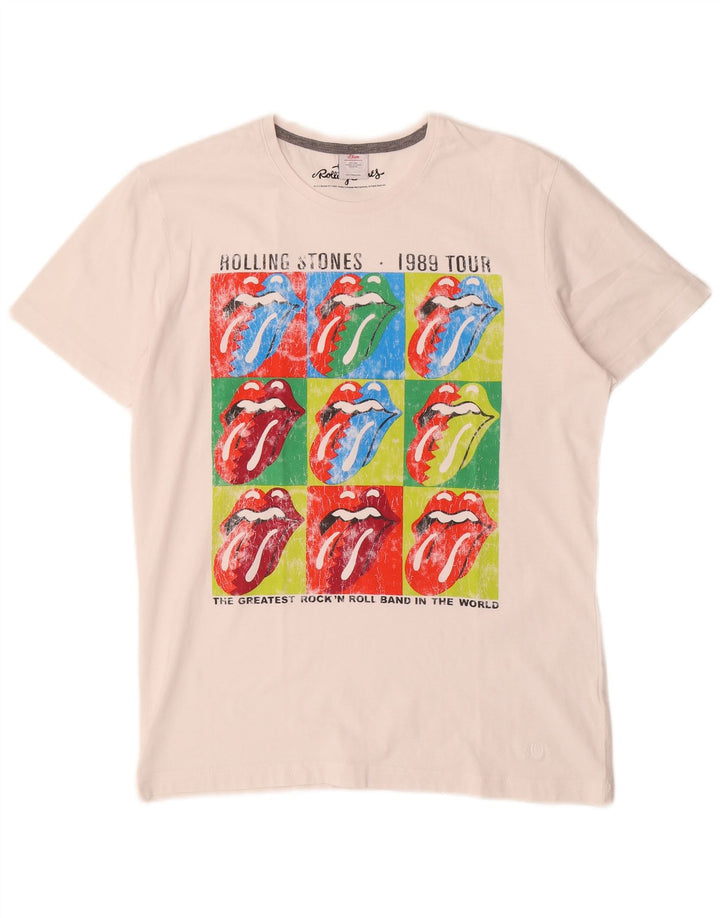 Мужская футболка с рисунком Rolling Stones S.Oliver, большая белая