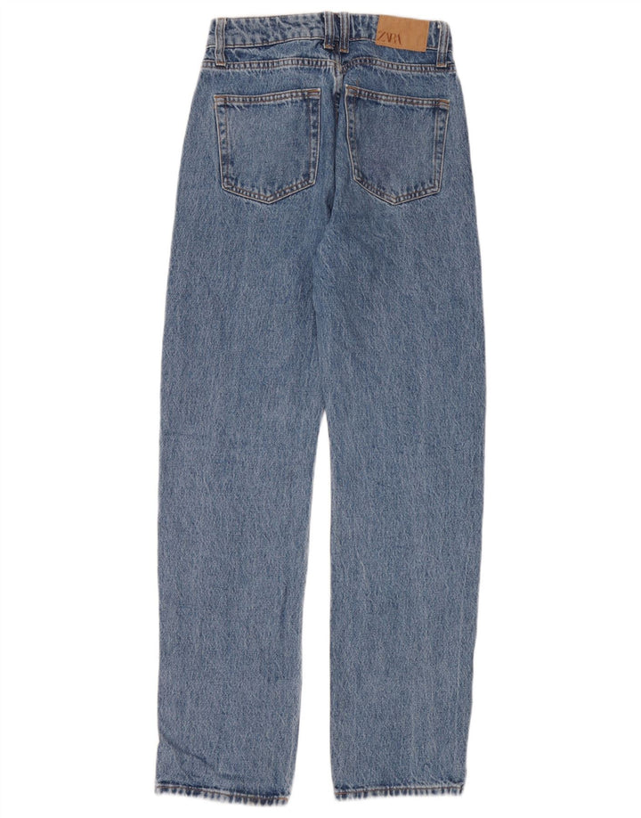Женские прямые джинсы Zara EU 34 2XS W24 L30 синие