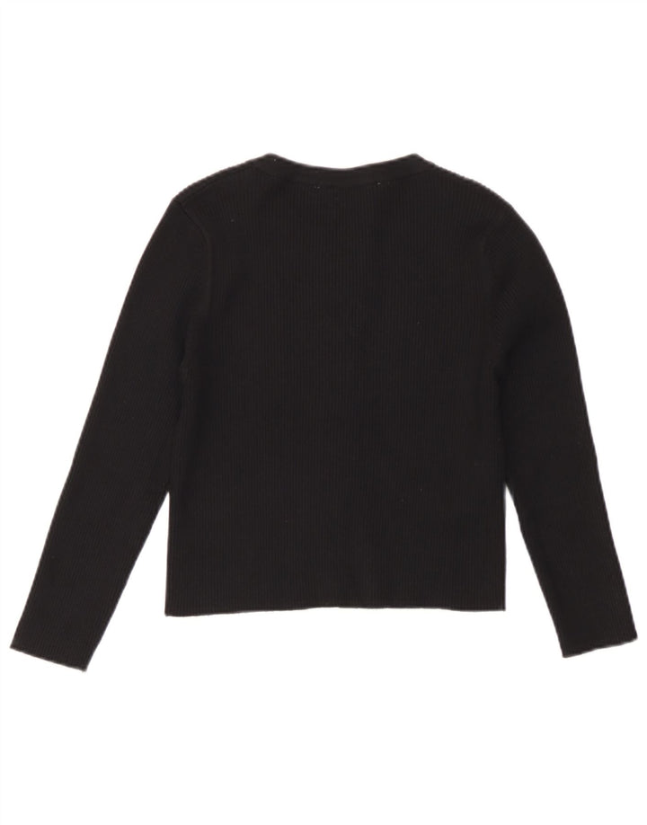 Женский кардиган с длинным рукавом Zara UK 12, средний черный