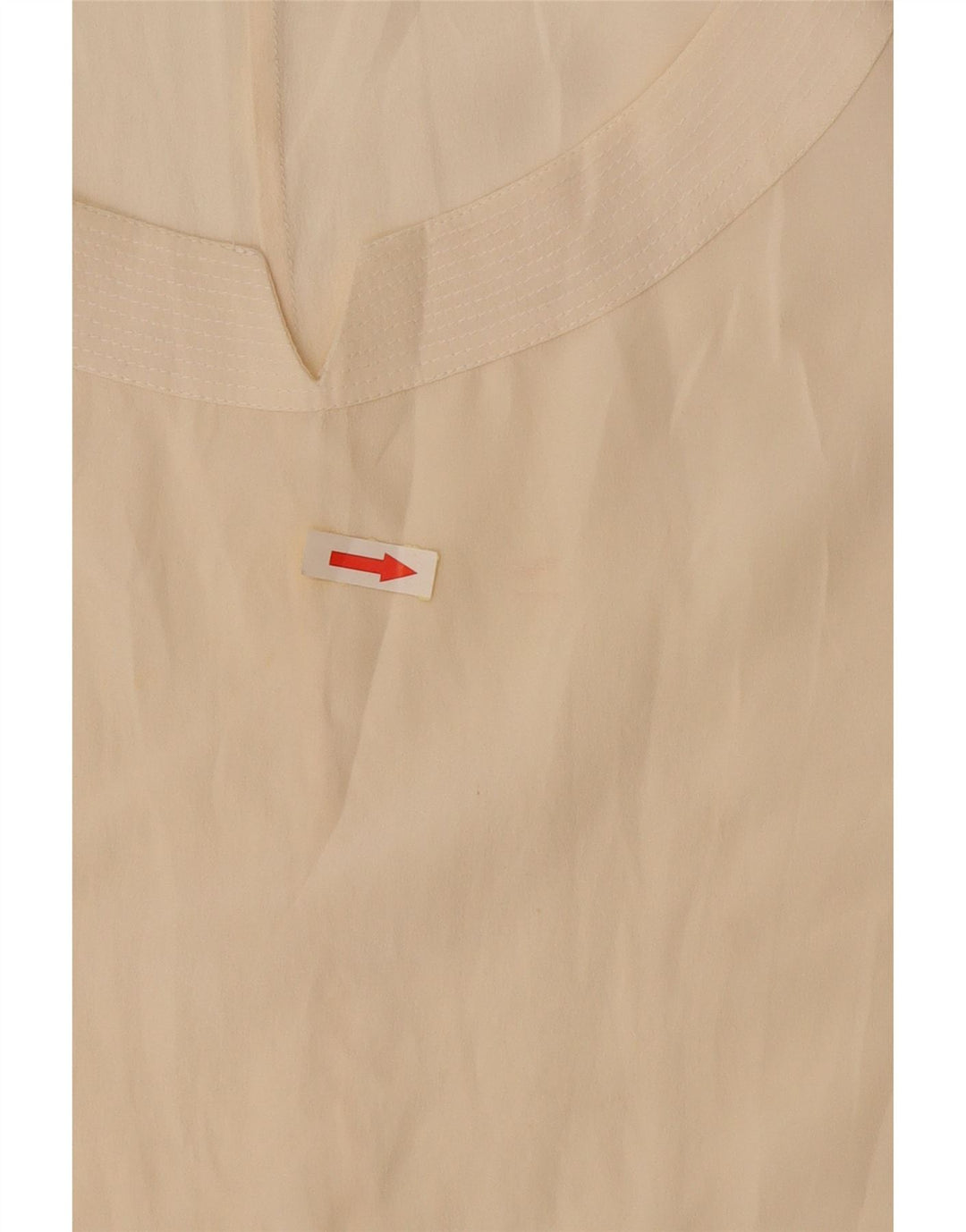 Винтажная женская укороченная блузка без рукавов, Великобритания, 14, большой белый шелковый цвет