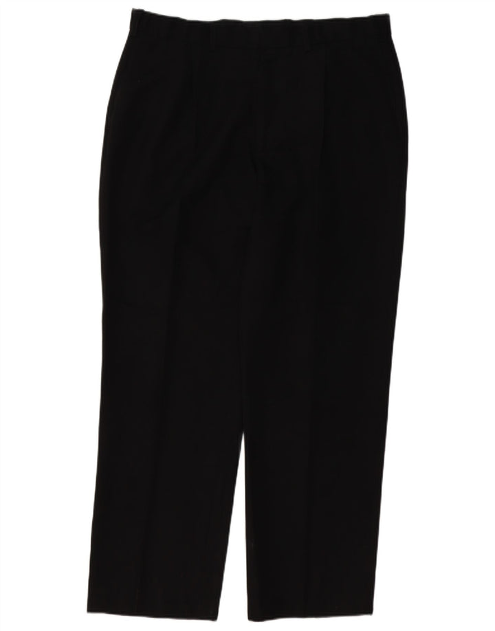 MARKS & SPENCER Mens Pegged Chino Trousers W34 L29  Black Polyester