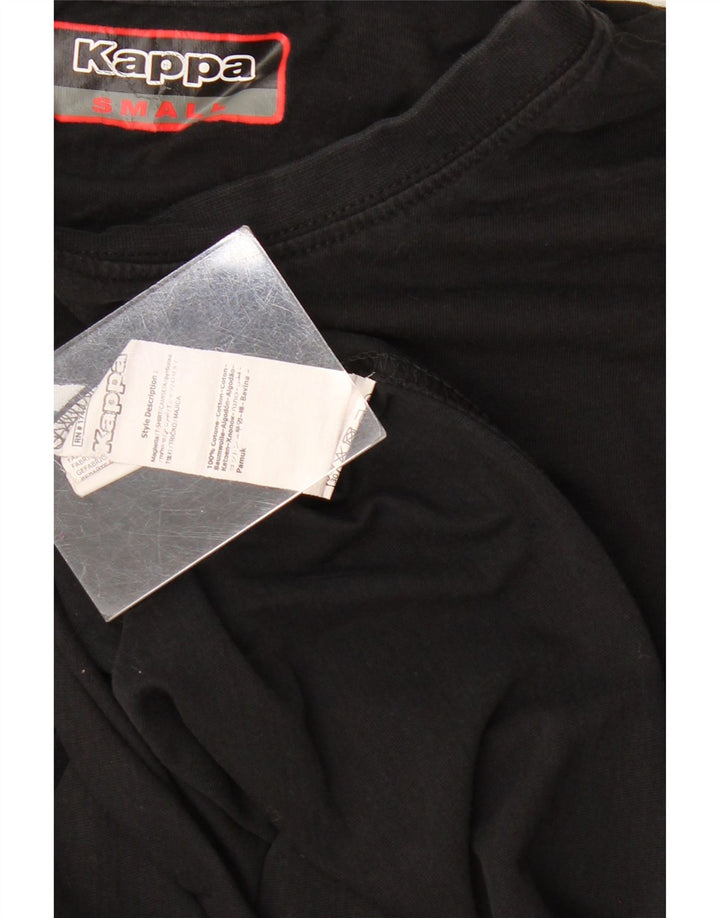 Мужская футболка с рисунком Kappa, маленький черный хлопковый топ