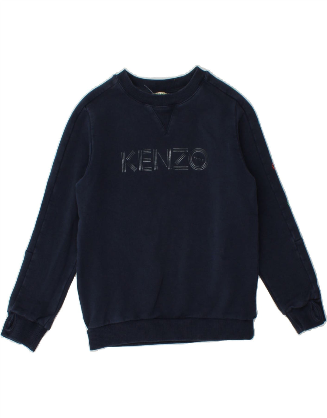 KENZO Boys Graphic Sweatshirt Jumper 7-8 Years  Navy Blue Cotton Vintage Kenzo and Second-Hand Kenzo from Messina Hembry 
