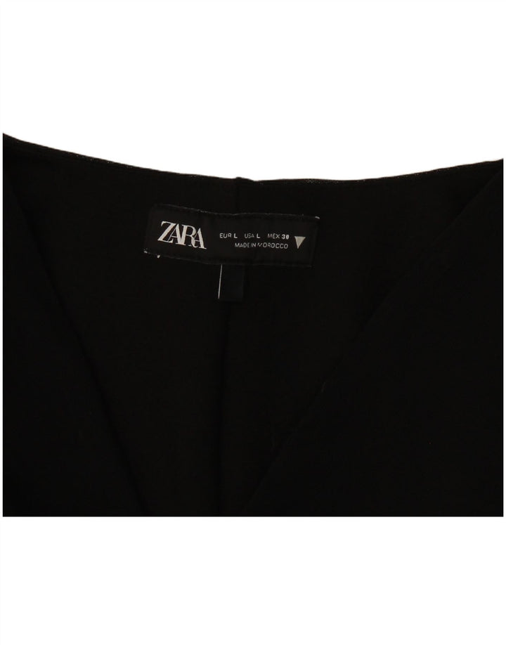 Женское боди с длинным рукавом Zara UK 14, большой черный