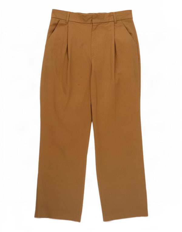 Zara Womens Straight Casual Trousers Medium W28 L30 Brown Polyester