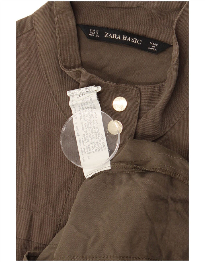 Женская куртка Zara UK 10, малый цвет хаки, вискоза