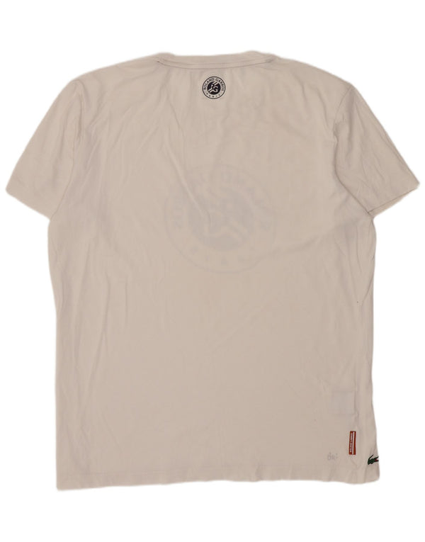 Мужская футболка с рисунком Lacoste, размер 6 XL, белая