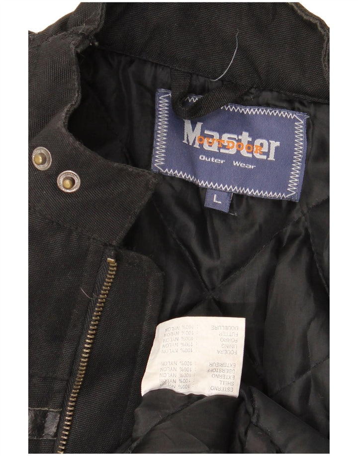 Мужская байкерская куртка Master UK 40, большая черная нейлоновая куртка