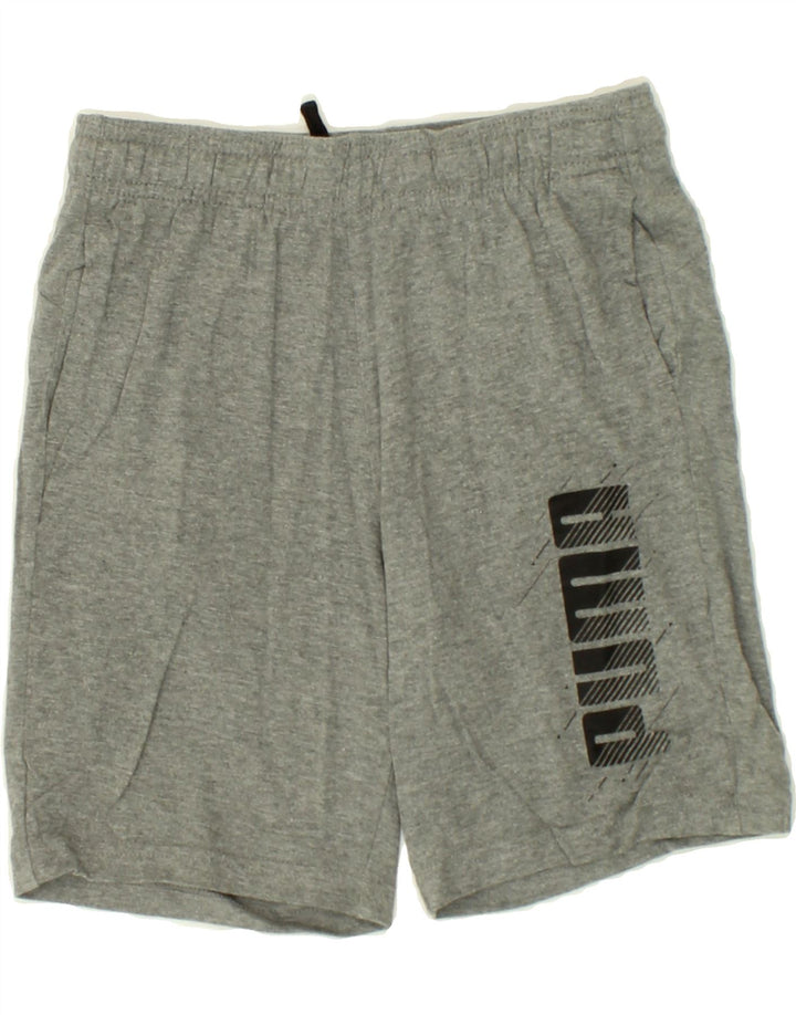 PUMA Boys Graphic Sport Shorts 9-10 Years Grey Cotton Vintage Puma and Second-Hand Puma from Messina Hembry 
