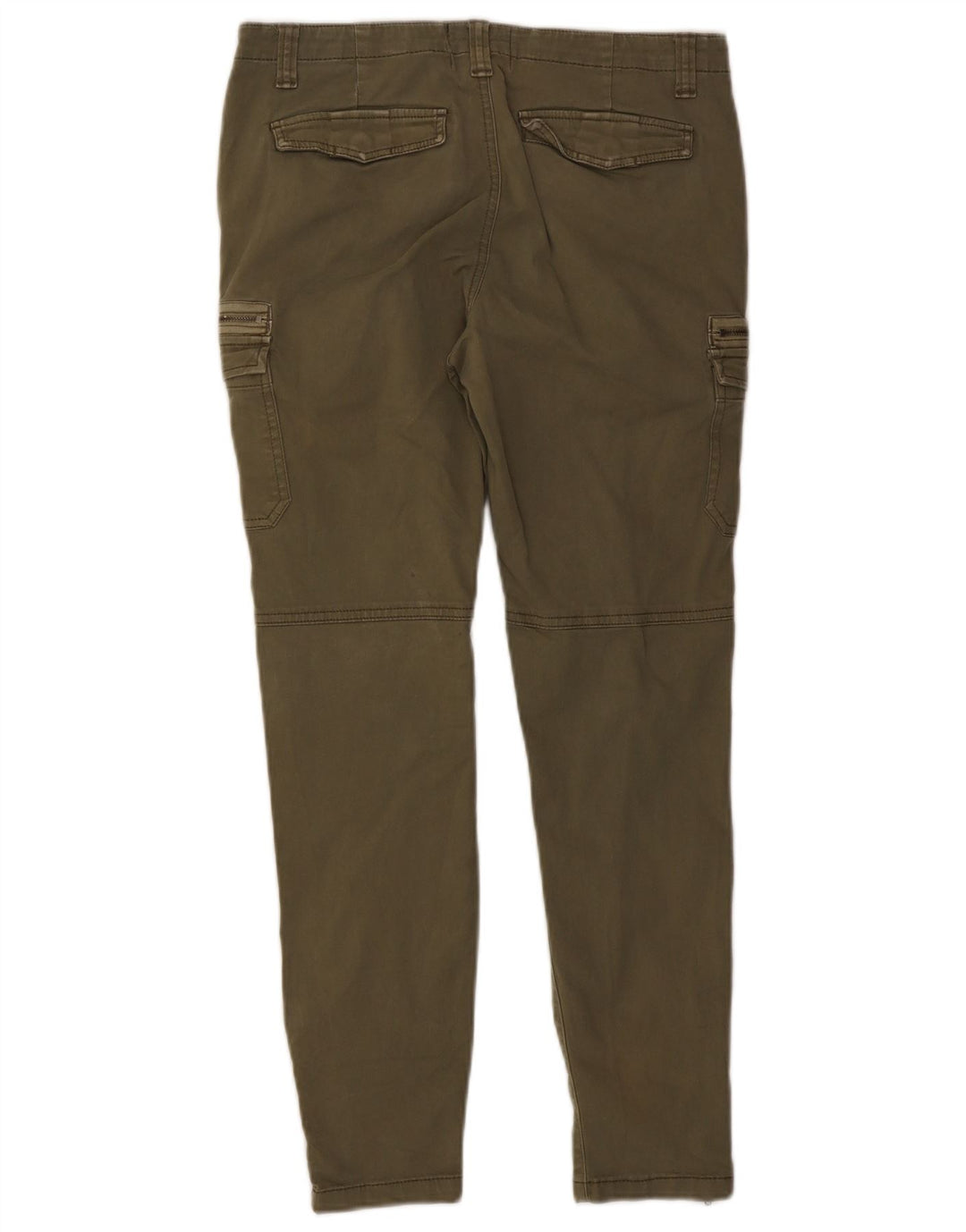 SUPERDRY Womens Slim Cargo Trousers Medium W30 L27 Khaki Cotton