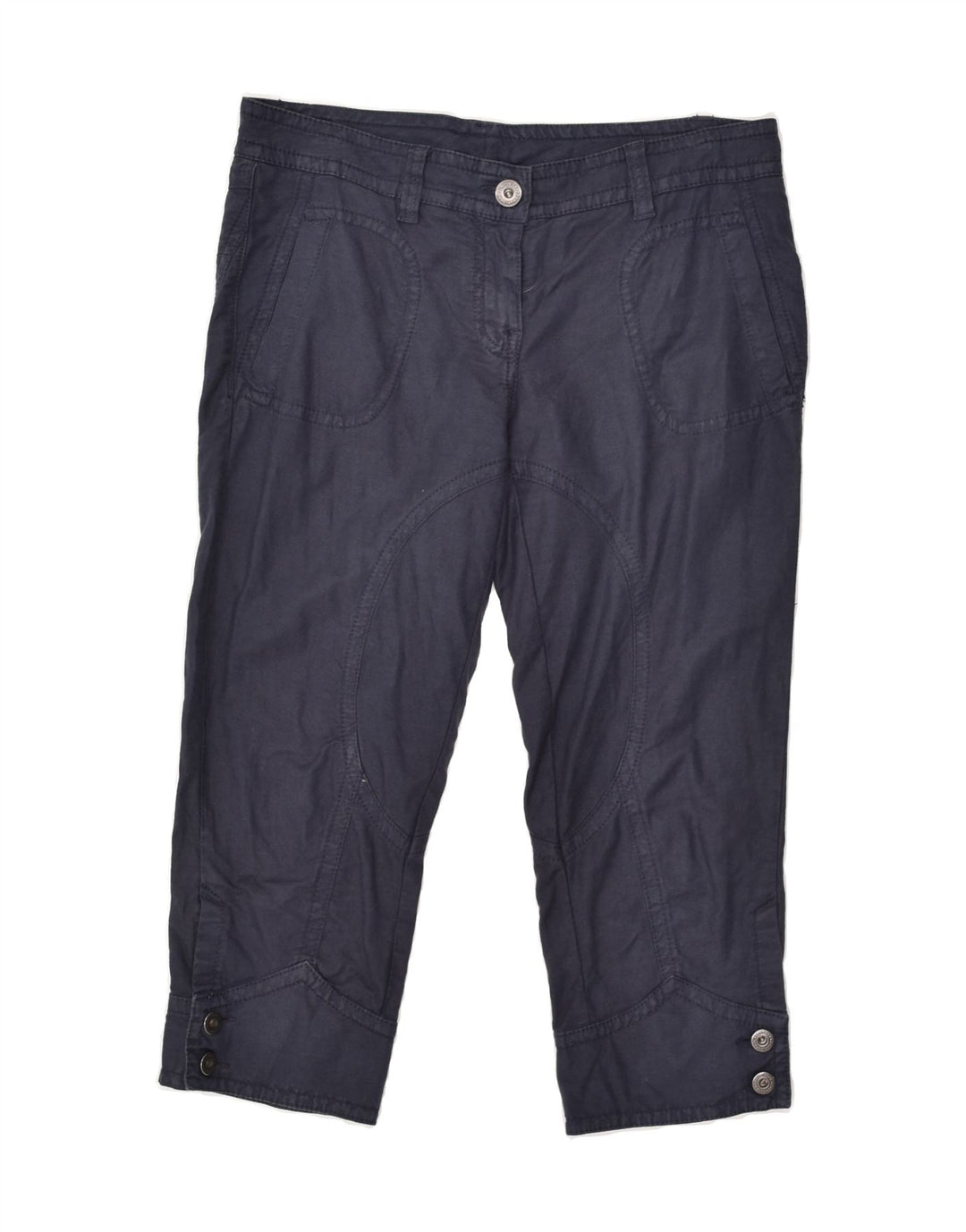 MARLBORO CLASSICS Womens Capri Trousers EU 40 Medium W32 L20  Navy Blue | Vintage Marlboro Classics | Thrift | Second-Hand Marlboro Classics | Used Clothing | Messina Hembry 