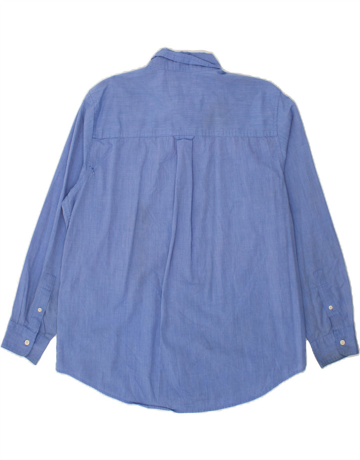 CHAPS Mens Shirt Large Blue Cotton Vintage Chaps and Second-Hand Chaps from Messina Hembry 