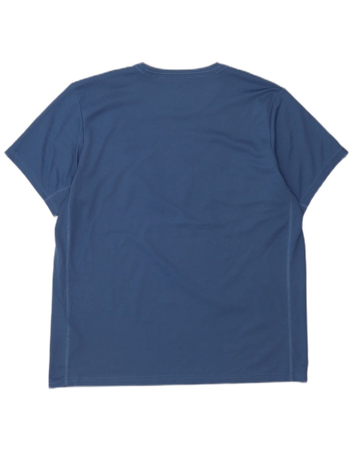 Мужская футболка с рисунком Asics Top XL, синяя, полиэстер