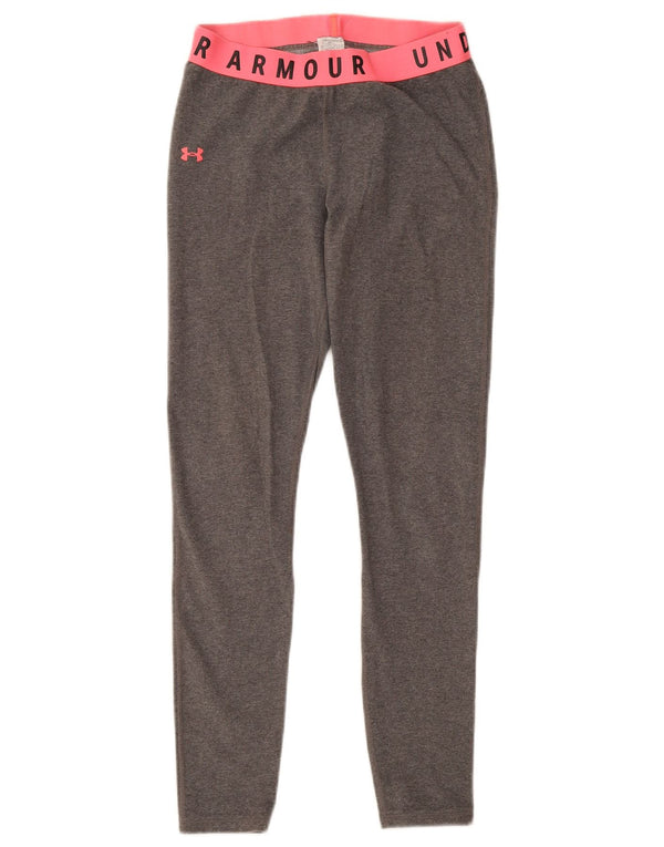 Женские леггинсы с рисунком Under Armour UK 4 XS, серые с цветными блоками
