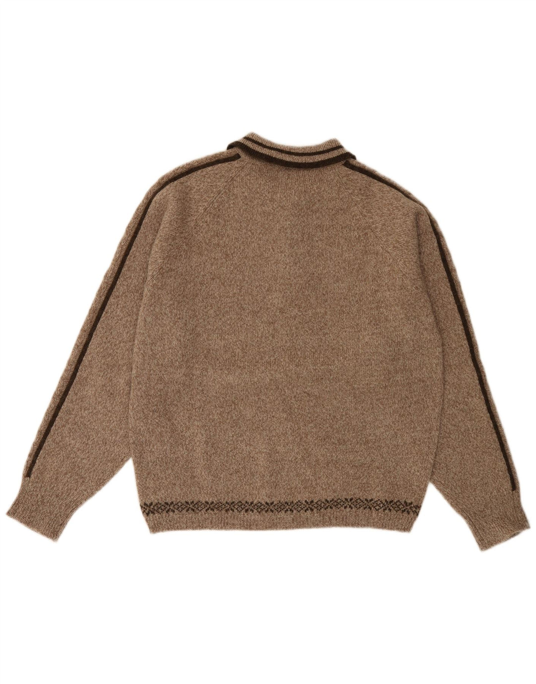 HAMMERSCHMID Мужской свитер-поло с рисунком, средний коричневый в крапинку