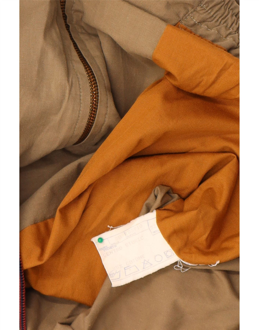 Винтажный мужской бомбер IT 52 XL Бежевый хлопок