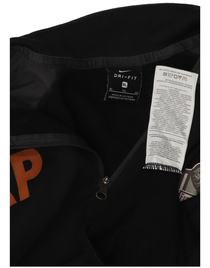 Мужской пуловер NIKE Dri Fit с графическим принтом, спортивный костюм XL, черный с цветными блоками
