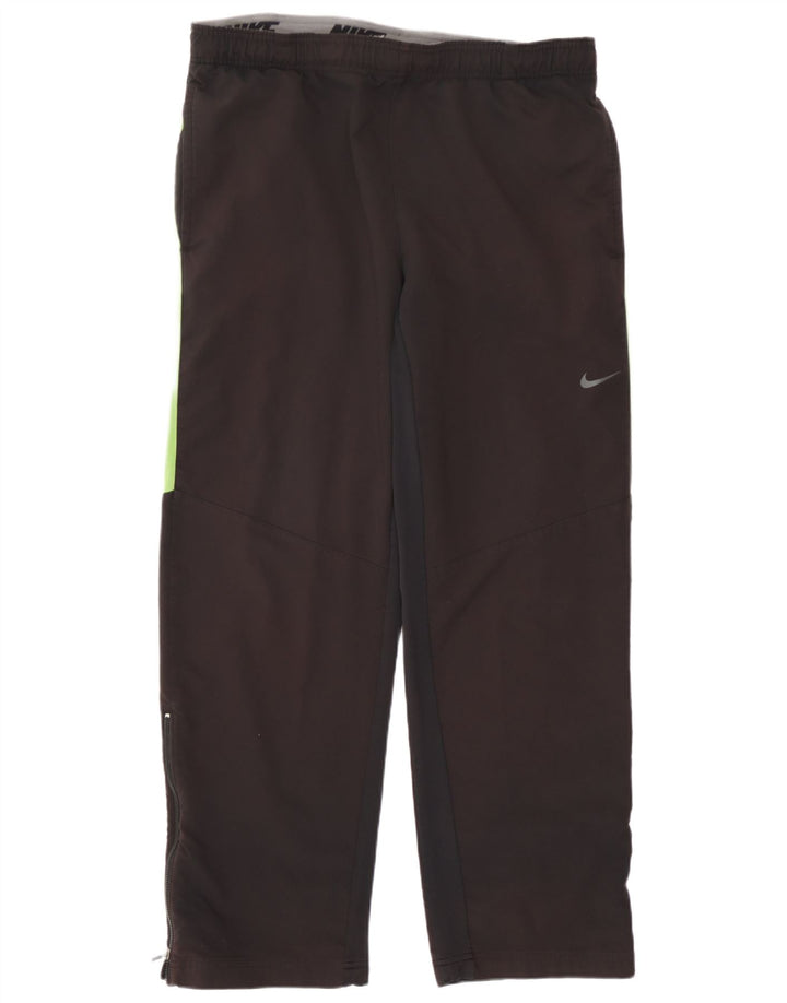 Мужские спортивные брюки Nike Dri Fit, большие черные полиэстер с цветными блоками
