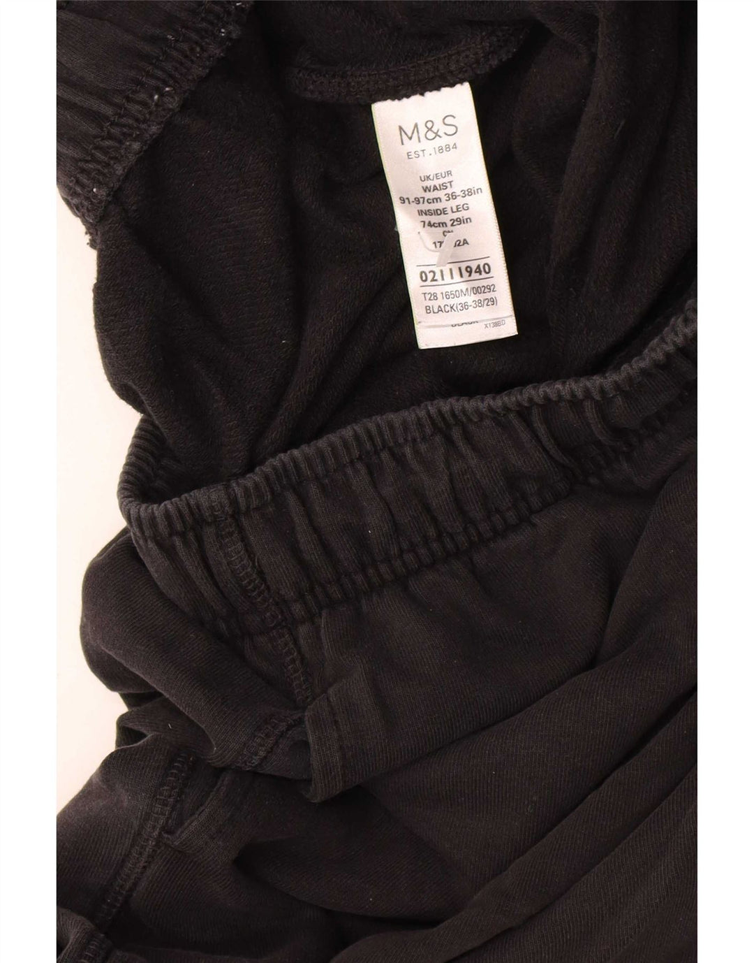 Мужские спортивные брюки Marks & Spencer XL, черный хлопок