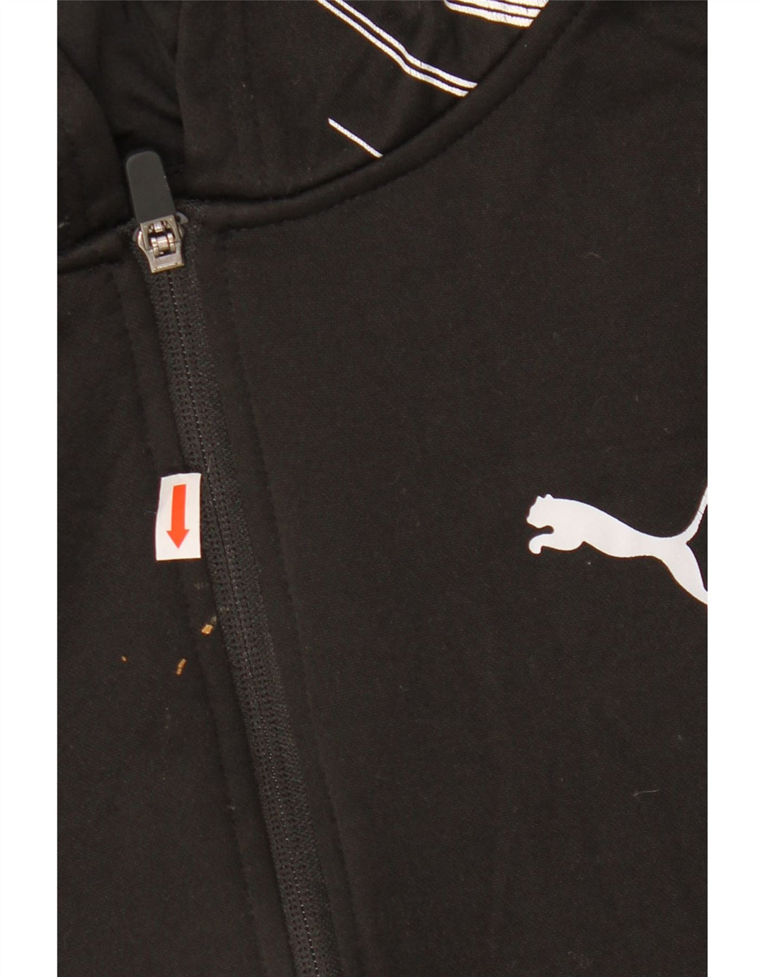 PUMA Свитер с капюшоном и молнией с графическим рисунком для мальчиков, 10–11 лет, средний черный, полиэстер