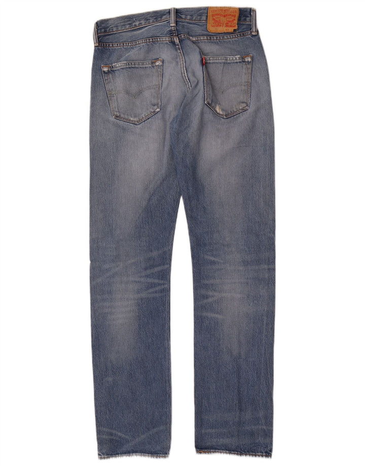 Мужские потертые прямые джинсы Levi's W30 L34, синий хлопок