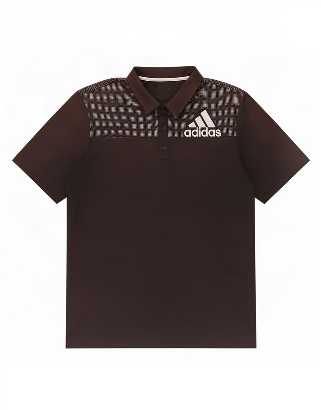 Мужская рубашка поло Adidas среднего черного цвета из полиэстера с цветными блоками