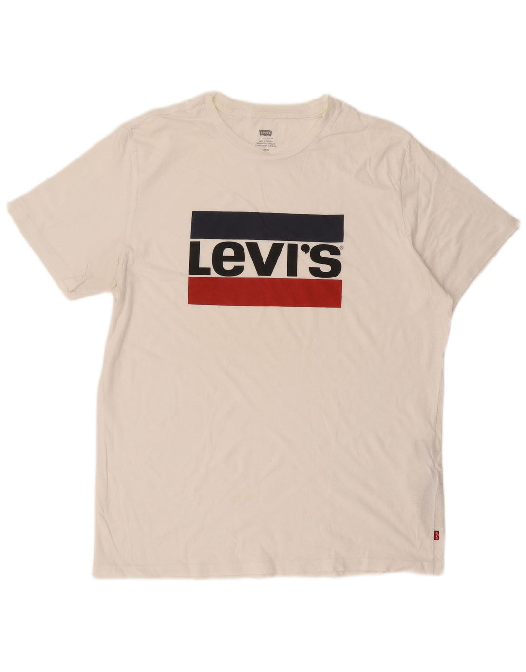 Мужская футболка с рисунком LEVI'S, большой белый хлопок