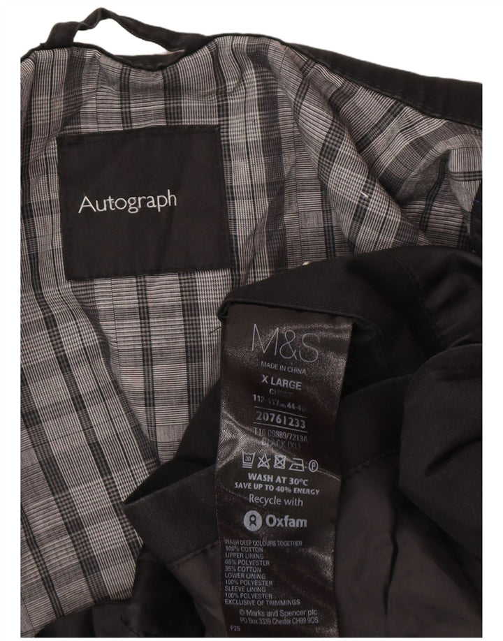 Мужской бомбер Marks & Spencer Autograph UK 42 XL, черный хлопок