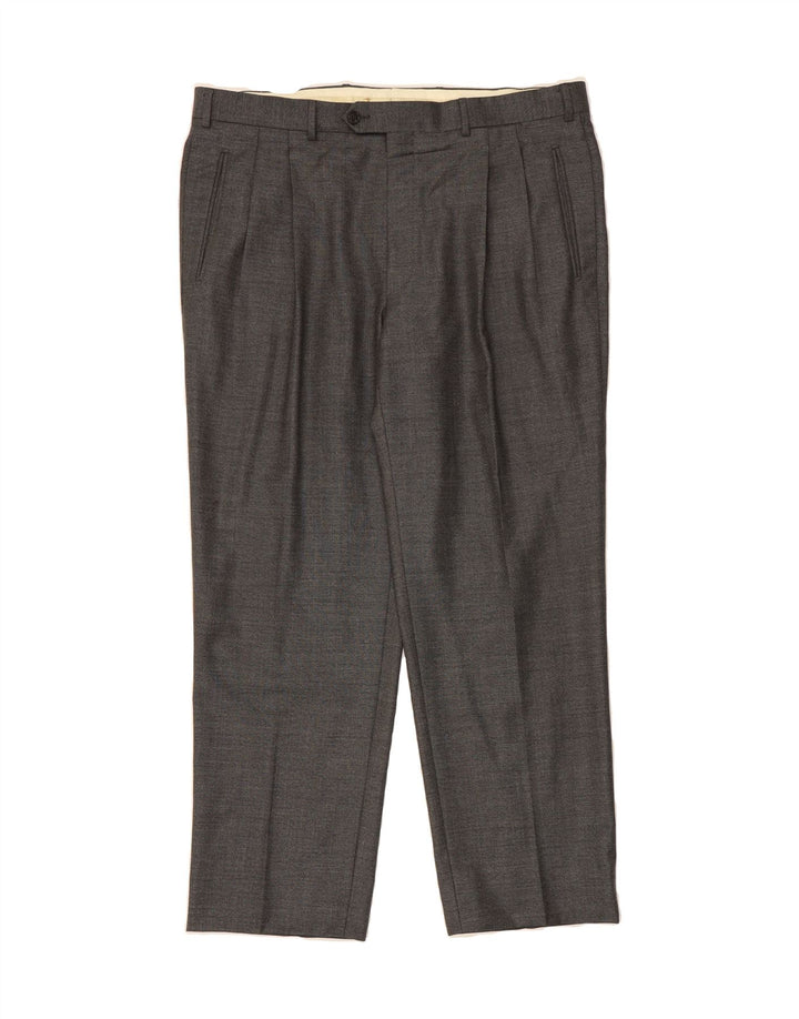 TRUSSARDI Mens 2 Piece Suit IT 56 3XL W38 L29 Grey Wool Vintage Trussardi and Second-Hand Trussardi from Messina Hembry 