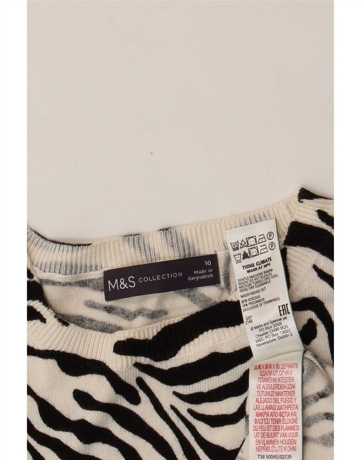 Женский джемпер с круглым вырезом Marks & Spencer, Великобритания 10, маленький черный