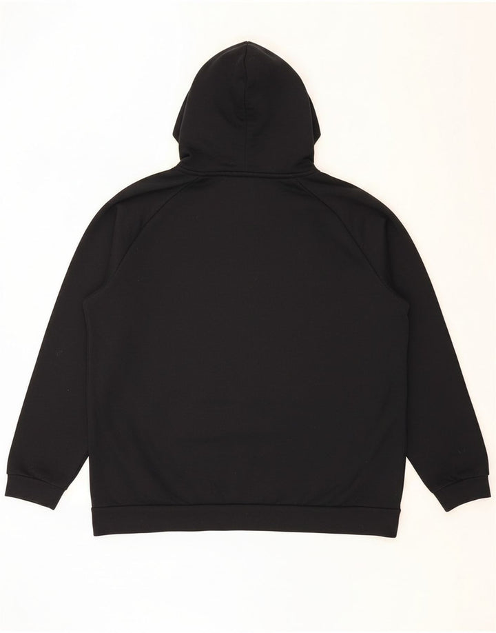 NIKE Mens Dri Fit Zip Hoodie Sweater XL Black Polyester