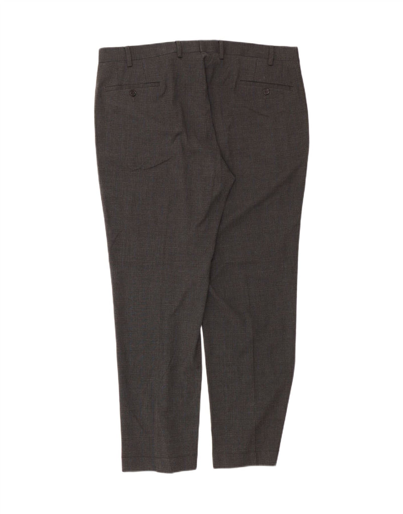 RALPH LAUREN Mens Straight Suit Trousers W38 L30 Grey Check Polyester Vintage Ralph Lauren and Second-Hand Ralph Lauren from Messina Hembry 