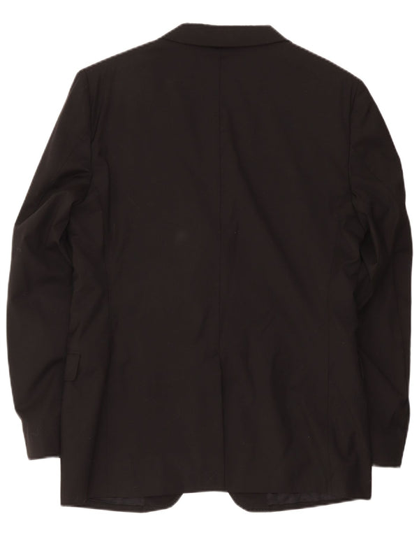 Мужской пиджак Massimo Dutti на 2 пуговицах EU 54 XL, черная шерсть