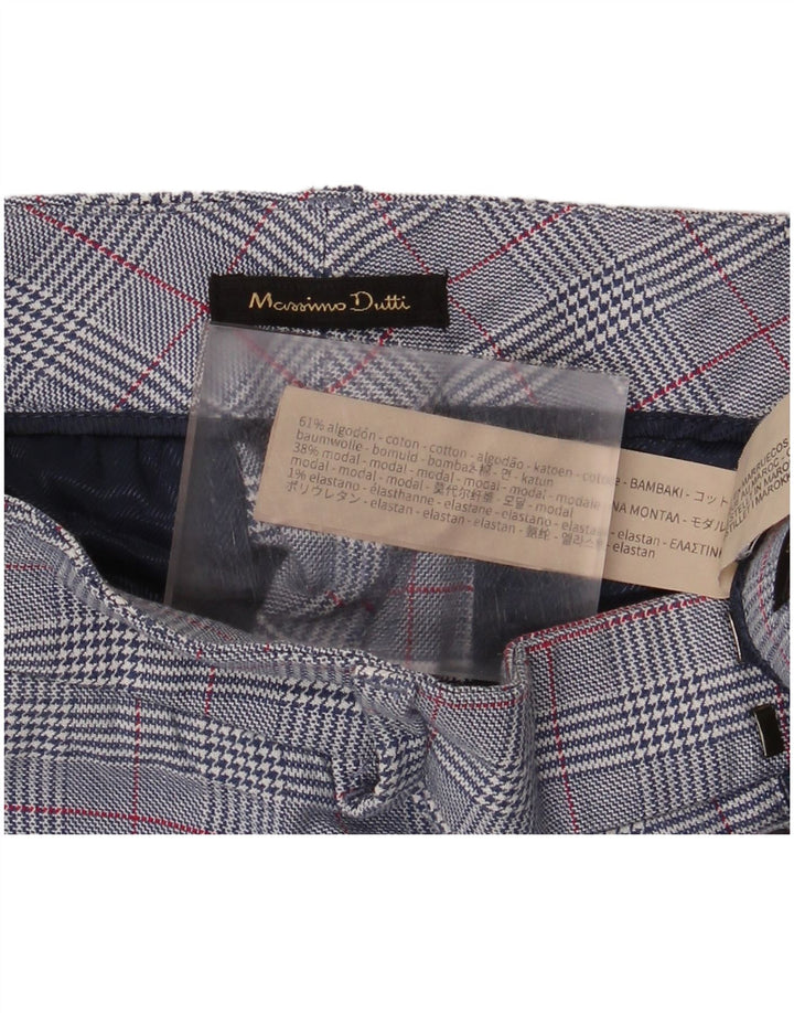 Женские брюки чинос Massimo Dutti EU 38 Small W30 L26 Синие "гусиные лапки"