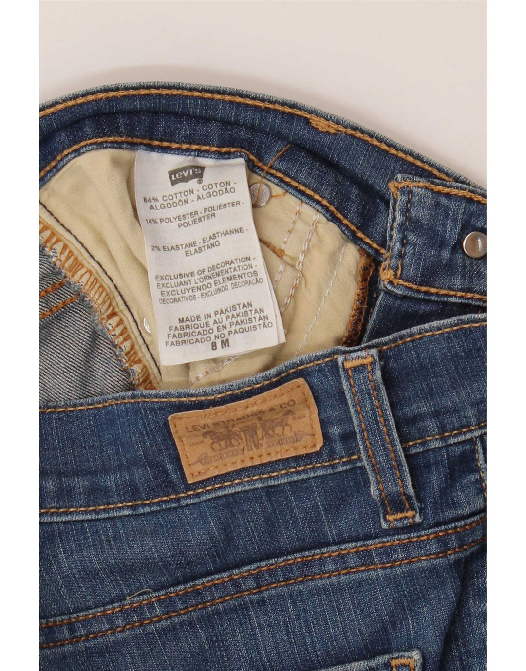Женские джинсы Levi's 512 Perfectly Slim Bootcut, США 8, средние W30 L31, синие