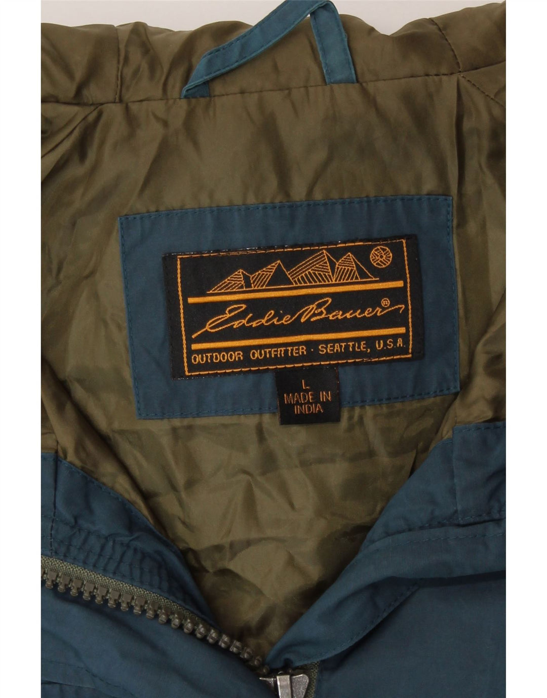 Женская универсальная куртка с капюшоном Eddie Bauer UK 16, большая синяя нейлоновая ткань