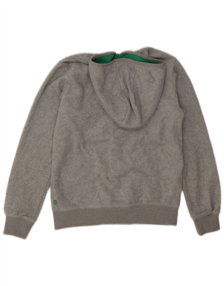 Флисовая куртка Benetton для мальчиков с капюшоном 13-14 лет, 3XL, серый полиэстер