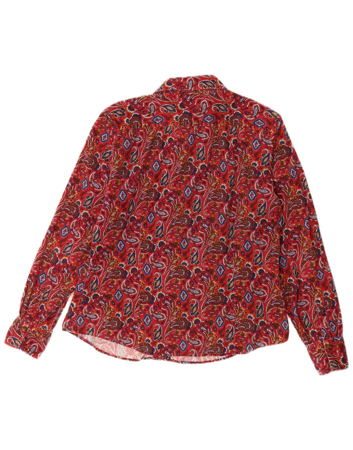 Женская вельветовая рубашка LAWRENCE GREY EU 40, средний красный хлопок с пейсли
